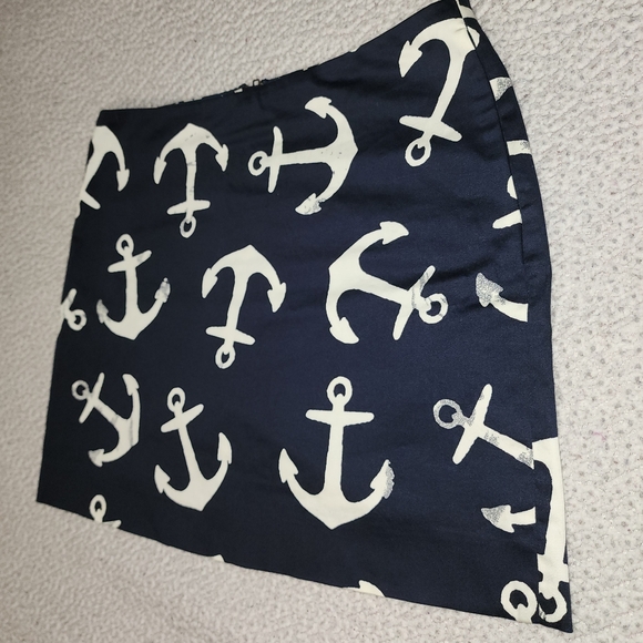 J.Crew Navy Blue And white Nautical Skirt - Picture 11 of 14